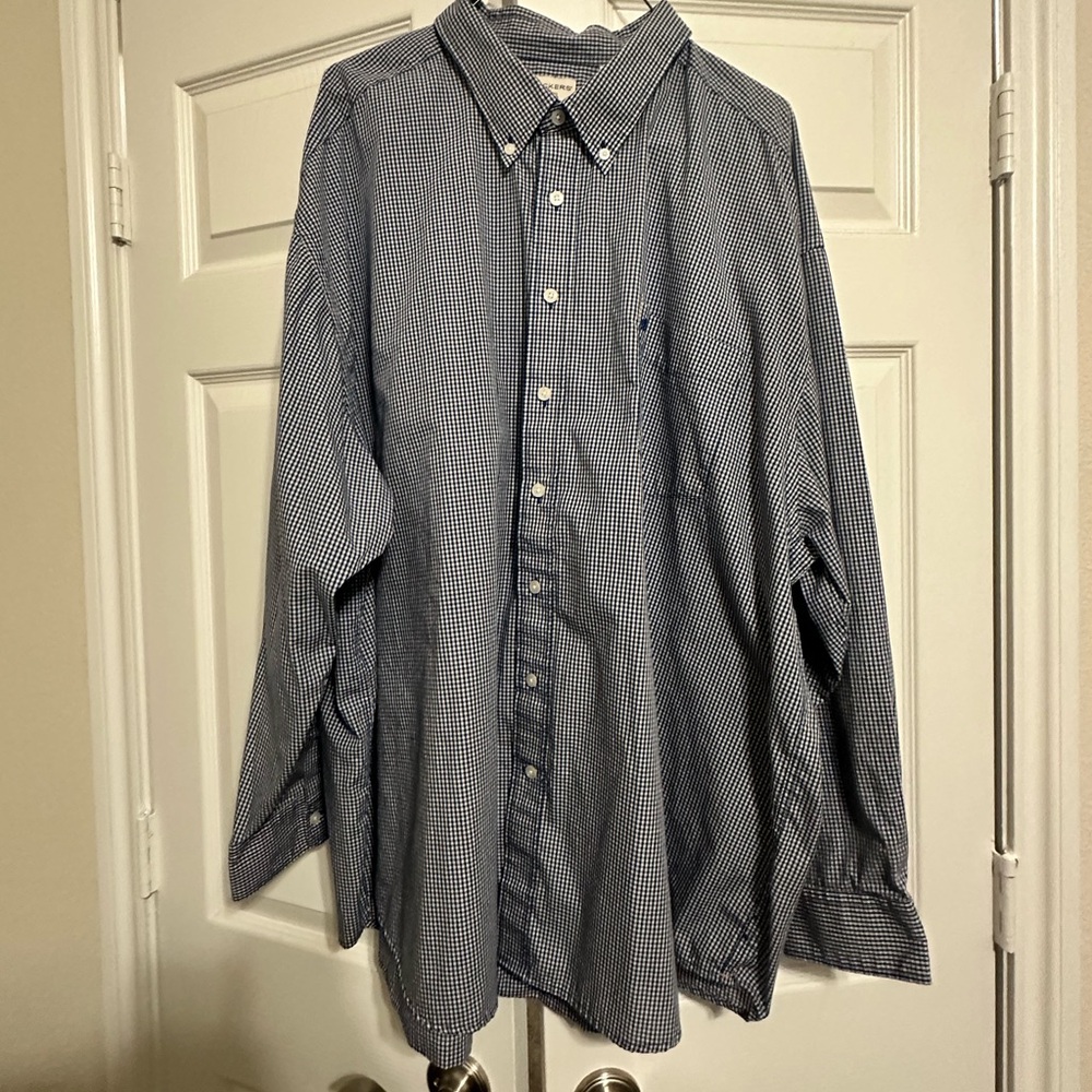 Blue checker Dockers long sleeve